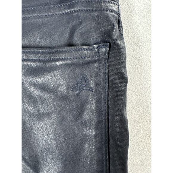 DL1961 Waxed Denim Modal Blend Instasculpt Gothic Grunge Luxury Crop Boot Jeans - Picture 10 of 10